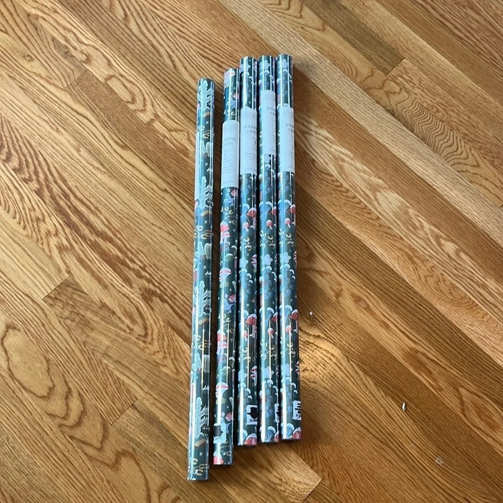 Anthropologie Woodlawn Wrapping Paper 5 Rolls NWT